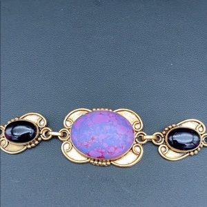 Gold overVintage Silver with Purple Turquoise’ 8 in $125